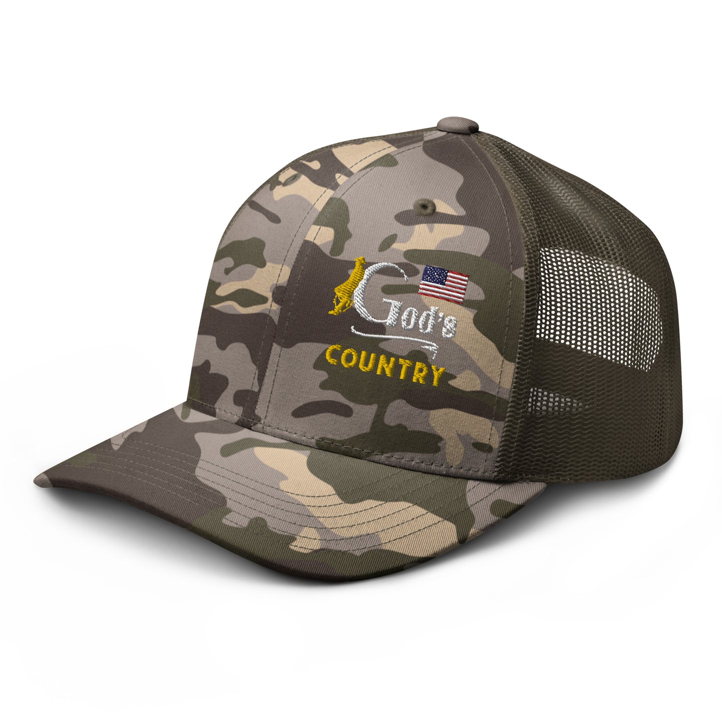 God's Country USA | Camo Trucker Hat