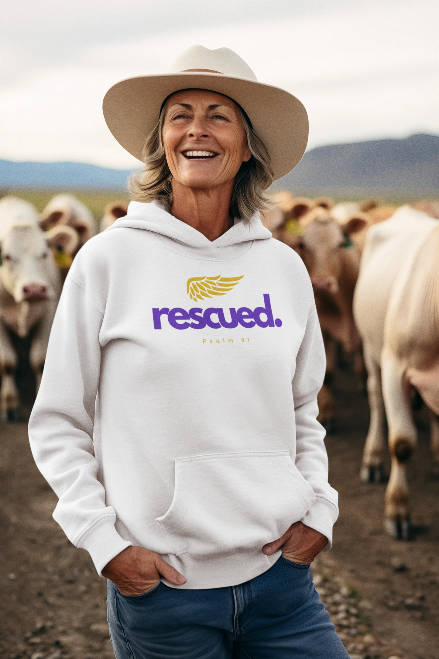 Rescued Psalm 91 | Premium Hoodie